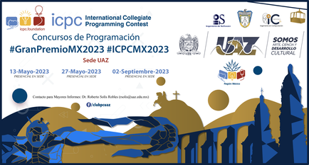 Poster del Gran Premio de Mexico ICPC Sede UAIE-UAZ